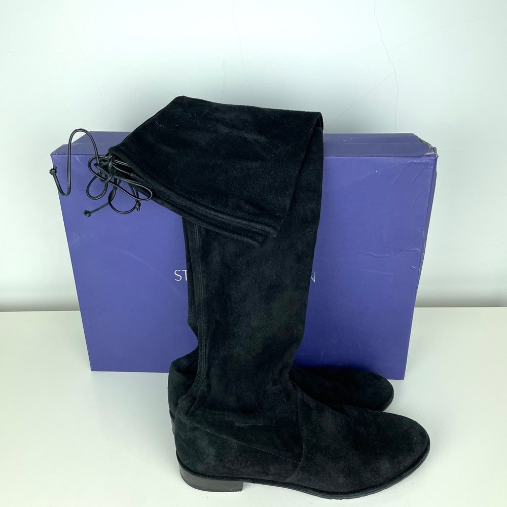 Stuart Weizman Suede Thigh-High Boots. Size 9 - image 2